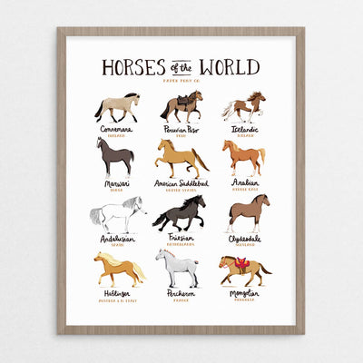 Horses of the World Art Print | 8"X10" - Two Hearts Equine Boutique