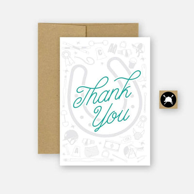 Thank You Equestrian Horse Greeting Card - Two Hearts Equine Boutique