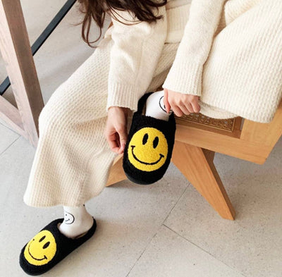 Smiley Face Slippers - Two Hearts Equine Boutique