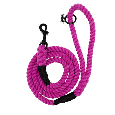 Dog Rope Leash - Neon Pink - Two Hearts Equine Boutique