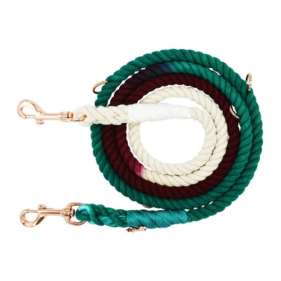 Hands Free Rope Leash - Holly Jolly: 7 feet - Two Hearts Equine Boutique