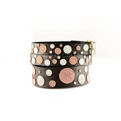 Dots Pink Beaded Dog Collar - Two Hearts Equine Boutique