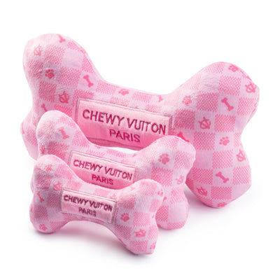 Pink Checker Chewy Vuiton Bone by Haute Diggity Dog: Large - Two Hearts Equine Boutique