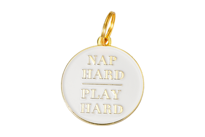 Nap Hard Play Hard Pet ID Tag - Two Hearts Equine Boutique