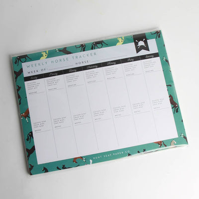 Horse Tracker 8" x 11" Equestrian Weekly Planner Deskpad - Two Hearts Equine Boutique