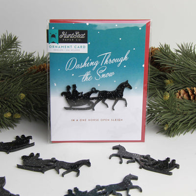 Dashing Ornament Card - Two Hearts Equine Boutique