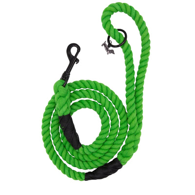 Dog Rope Leash - Neon Green - Two Hearts Equine Boutique