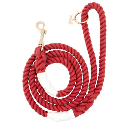 Dog Rope Leash - Crimson - Two Hearts Equine Boutique