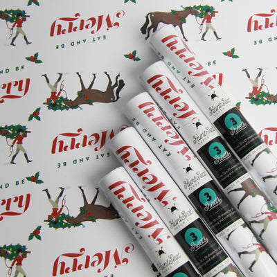 Eat & Be Merry Gift Wrapping Paper - Roll of 3 - Two Hearts Equine Boutique