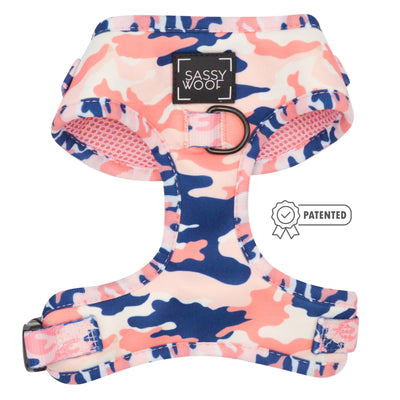 'Pink Camo' Adjustable Dog Harness - Two Hearts Equine Boutique