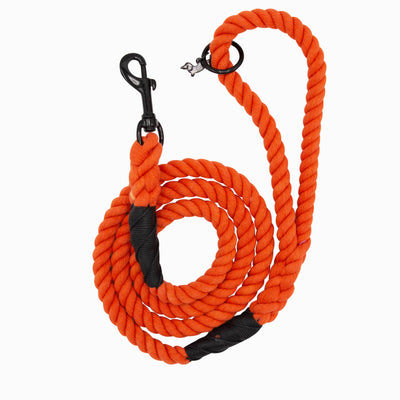 Dog Rope Leash - Neon Orange - Two Hearts Equine Boutique
