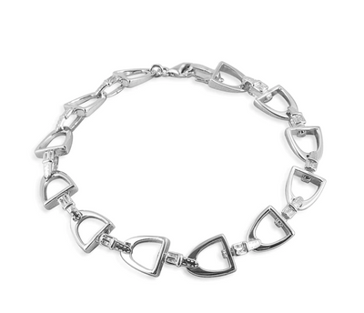 Kelly Herd Small English Stirrup Bracelet - Sterling Silver - Two Hearts Equine Boutique