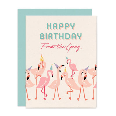 Flamingo Gang Birthday Card - Two Hearts Equine Boutique