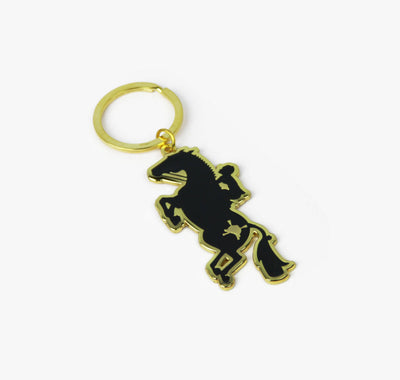 Midnight Rider Equestrian Horse Keychain - Two Hearts Equine Boutique