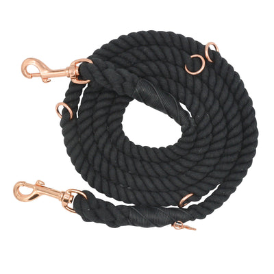 Hands Free Rope Leash - Noir - Two Hearts Equine Boutique