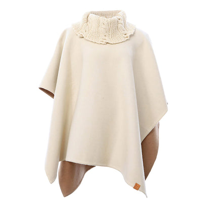 Knit Collar Alpaca Poncho - Two Hearts Equine Boutique