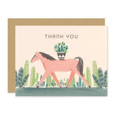 Wild Mustang Thank You Card - Two Hearts Equine Boutique