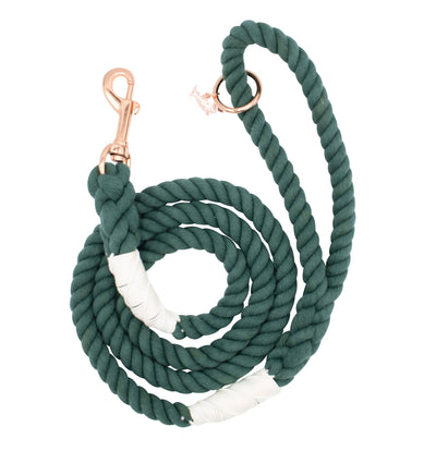 Dog Rope Leash - Emerald - Two Hearts Equine Boutique
