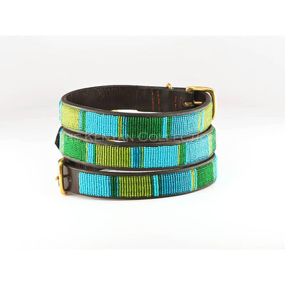 Lagoon Beaded Dog Collar - Two Hearts Equine Boutique